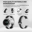 GOLDTOLUCK No Gap Stainless Steel Band Compatible with Samsung Galaxy Watch 8 7 6 5 4 Classic FE Pro Ultra 40mm 44mm 46mm 43mm 47mm 45mm 42mm Replacement Men Women Milanese Metal Elegant Casual