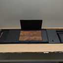 Sweetcrispy 9-Drawer Fabric Dresser Storage Tower with Wood Top and Steel Frame, Organizer Chest with Easy Pull Handles for Bedroom, Closet, Hallway,Distressed Brown