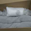 Cooling Adjustable Pillow for Side Sleepers, Silver Infused Bed Pillow, Cool Soft Firm Pillow for Hot Sleepers, Back & Stomach Sleepers, Self-Cleaning Technology for 3X Freshness Sleep, Grey