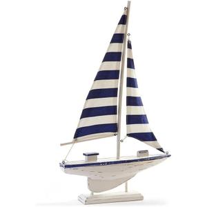 Gift Craft Striped Sail Boat
