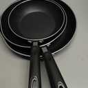 Utopia Kitchen Nonstick Cookware 3 Piece Omelette Pan Skillet Set, Nonstick Frying Pans with Induction Bottom, 8, 9.5 & 11 Inches Frying Pans with Bakelite Handles, PFOA Free, Grey