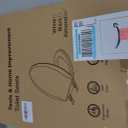 Toilet Seat Elongated Almond, 18.5 x 14.2 Inch, Slow Close, Bottom-Mount Design, Fits 2-Piece Toilets, Durable & Easy to Install, PP Material Safe and Durable