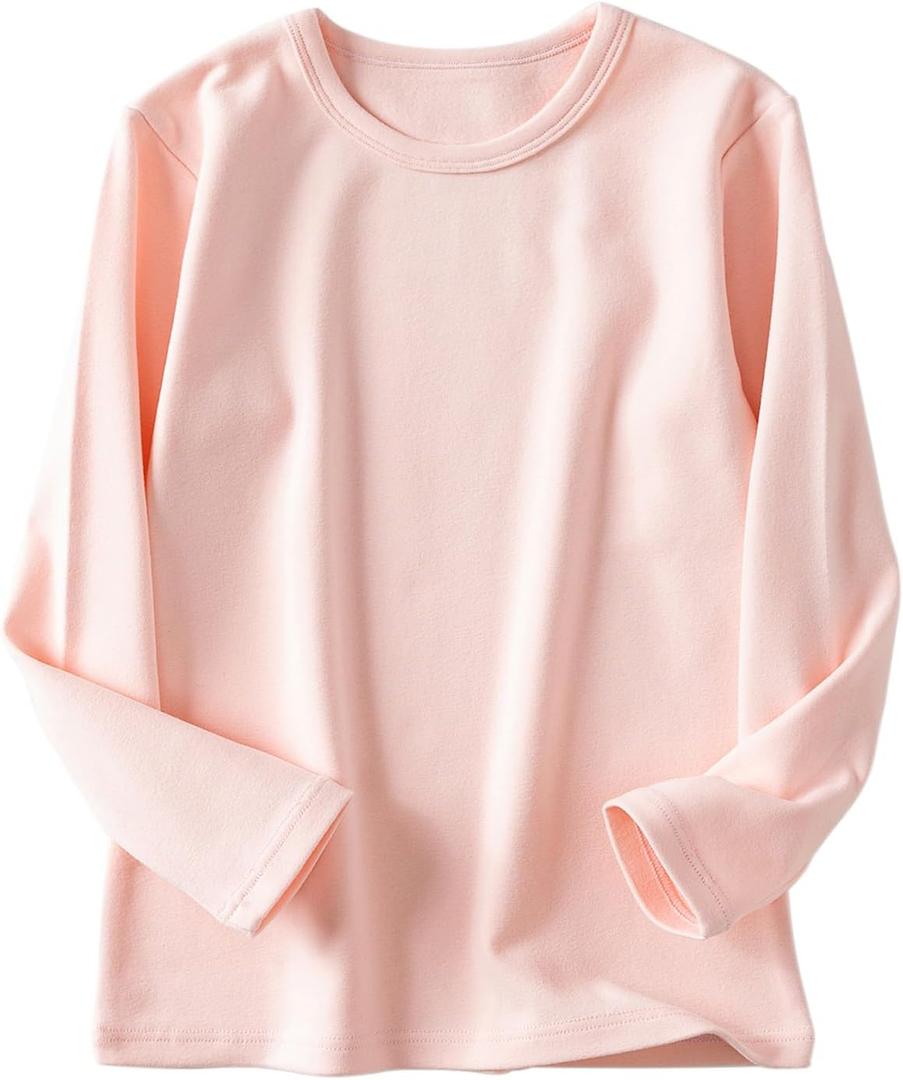 Girls Long Sleeve T Shirts Toddler Kids Basic Crew Neck Tees Cotton Layering Tops 9-10Y