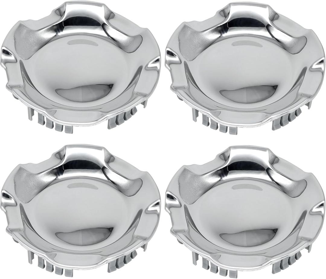 4PCS Polished Aluminum Cover Wheel Center Caps Hubcap Cover Compatible with Chevrolet Silverado Avalanche Suburban Tahoe 2007-2014 Replace#9596007 9595152 (20" 5-Spoke Wheels Only)