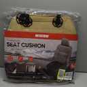 Motor Trend Seat Covers for Cars Trucks SUV, Faux Leather Beige Padded Seat Covers with Storage Pockets, Premium Interior Car Seat Cover, 2 x Front Seat Covers