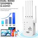 WiFi Extender Signal Booster for Home - 2026 Upgraded (6 Directional Antennas) New Generation Internet Extender Wifi Booster Signal Range Amplifier, WiFi Repeater with Ethernet Port, for 99% of Device