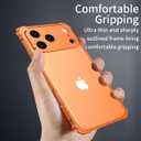 for iPhone 17 Pro Bumper Case Metal - No Back Design Compatible with MagSafe Aluminum Backless Edge Frame Fast Heat Dissipation Shockproof Slim Minimalist Protection Case for iPhone 17 Pro (Orange)