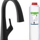 Elkay LKAV7051FMB Avado Single Hole 2-in-1 Kitchen Faucet with Filtered Drinking Water Matte Black