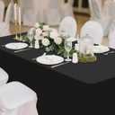 Smiry 2 Pack Spandex Table Cloth 6FT, Elastic Fitted Stretch Tablecloths, Washable and Wrinkle Free Rectangular Patio Table Cover for Outdoor, Wedding, Banquet & Parties (Black, 72Lx30Wx30H Inch)