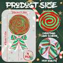 Large 17 Inch Christmas Candy Cane Ornaments Woolen Lollipop Christmas Tree Candy Cane Hanging Decor for Xmas Winter Holiday Party Supplies (4, Red & Green)