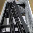 VASAGLE Coat Rack, Hall Tree with Shoe Bench for Entryway, Entryway Bench with Coat Rack, 4-in-1, with 9 Removable Hooks, a Hanging Rod, 13.3 x 28.3 x 72.1 Inches, Greige and Black UHSR40MB