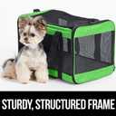 2 x GORILLA GRIP Cat Carrier Travel Bag Up to 15 Lbs, Soft Collapsible Small Dog Carriers, Top and Side Entry Breathable Mesh, Grip Feet on Underside, Cozy Washable Waterproof Pad, Portable Kennel, Green (17.0"L x 11.0"W x 11.0"H)