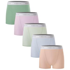 BAMBOO COOL Womens Bamboo Boxer Briefs Underwear Soft Stretch Boy Shorts Panties for Women, Pack of 3, Size Small