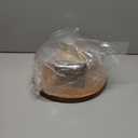 Wooden Cake Stand with Lid, Acacia Cake Stand with Glass Dome, Versatile Dessert Stand with Strong Magnetic Pedestal, Cake Holder for Birthday/Kitchen/Party/Charcuterie (3.1H)