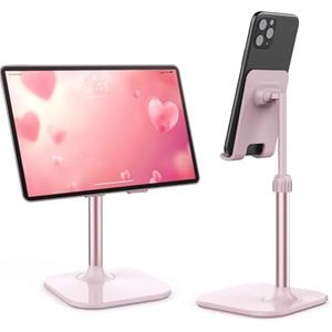 Doboli Cell Phone Stand, Stocking Stuffers Gifts for Teens Girls Boys Adults Women Men Mom Wife, Phone Stand for Desk, Phone Holder Stand Compatible with iPhone and All Mobile Phones Tablet, Pink