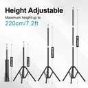 EMART Light Stand Photography 2.6-7.2ft/80-220cm Heavy Duty Light Stand Adjustable with Carrying Bag, Metal Knob Lock Design with 1/4'' Screw for Softbox, Studio, Reflector and Video, Max Load 22LB