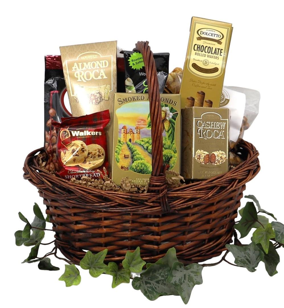 Gift Basket Village: Sweet & Salty Gift Basket - Perfect Blend of Snacks, Nuts, & Candies, Ideal for Any Occasion
, Best Before 07/03/2025