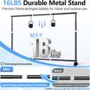 10 x 8FT Backdrop Banner Stand, Heavy Duty Adjustable Photo Background Support Frame Kit, Step and Repeat Stand for Photo Booth, Parties, Exhibition, Trade Show, Wedding