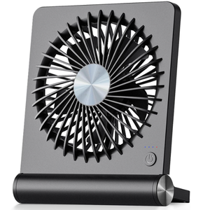 Koonie USB Fan, Strong Wind Ultra Quiet Small Desk Fan 220° Tilt Folding 3 Speeds Adjustable USB-C Corded Powered Personal Fan for Home Office Desktop Black