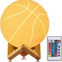 Basketball Night Light, Gifts for Fathers Dad Men Basketball lamp Room with Remote Control 16 Colors Changing Sport Fan Room Decoration Graduation Gifts for Boy Kids (4.7 inch)