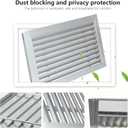 lesolar Door Air Vent Grille 20 x 12 Inch Door Louver Vent Two Sided Ventilation Cover Aluminum Door Air Vent for Exterior Interior Doors Overflow Ventilation Grill Wall Vent for Bathroom Side Wall