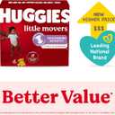 Huggies Size 5 Diapers, Little Movers Baby Diapers, Size 5 (27+ lbs), 104 Count, Packaging May Vary