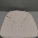 Chair Cushions for Dining Chairs, D-Shaped Seat Cushions with Removable Washable Cover and Ties, Chair Pads for Kitchen, Indoor Dining Room, Patio Chairs, 17'' x 16'', Set of 6, Beige