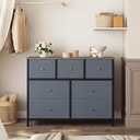 OLIXIS 7 Drawer Fabric Dresser, Storage Tower for Bedroom and Closet, 11.8"D x 39.4"W x 30.1"H