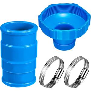 2 Set Pool Vacuum Hose Adapter Kit Compatible with Intex Adapter B,Pool Skimmer Hose Connector Replacement Hoses Adapter with Clamp for Above Ground Swimming Pool Vacuum Surface Skimmer Small Strainer
