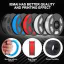 IEMAI TPU 95A 3D Printer Filament 1.75mm, Flexible & Soft Polyurethane, +/- 0.02mm Dimensional Accuracy, 1KG Spool (2.2lbs), Compatible with Most FDM Printers, Black