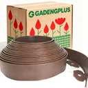 Landscape Edging2inx33FT Garden Edging with 60 Spikes for Lawn(33feet-Brown)