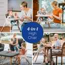 Chicco Zest LE 4-in-1 Folding High Chair, Feeding Chair, Toddler Chair and Youth Stool, Multi-Use Easy Clean High Chair, Chai/Beige
