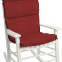 Arden Oceantex Indoor/Outdoor Adirondack Or Rocking Chair Cushion, 21.5 x 19, Water Repellent, Rain Proof, Fade Resistant Cushion for Rocking Chair Or Adirondack Nautical Red