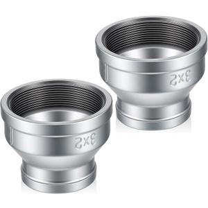 Cinnvoice 2 Pack FNPT Galvanized Reducer, 300 PSI Pressure Rating for Plumbing, Industrial, and Fire Protection Systems (3" X 2")
