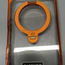 CASEKOO Glossy 360 Spin Magnetic Stand for iPhone 17 Pro Max Case [Fit for MagSafe][17FT Military Protection] Slim Hand-Polished Frame Titanium Alloy Sturdy Stand 6.9", Glossy Cosmic Orange