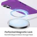 Magnetic Silicone Case for iPhone 16 Case with 2 Screen Protector, Upgraded Hard Acrylic Camera Protector Soft Slim Stylish Cute Phone Cover Compatible with MagSafe, Purple