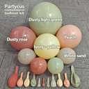 Dusty Pink Yellow Green Balloon Arch, Double Stuffed Sage Light Yellow Peach White Sand Mauve Pastel Balloon Garland Kit for Baby Shower Birthday Bridal Wedding Floral Valentines Party Decoration, 12 Inches, 18 Inches