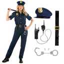 Morph - Police Costume For Women - Cop Costume Women - Police Officer Costume Adult Women - Womens Cop Costume - Cop Costume L
