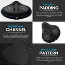 X WING Bike Seat Cover Padded with Memory Foam, Bicycle Saddle Soft for Men Women, Comfort Exercise Cycle Seats Cushion Padded Fits Stationary Bikes, Spin, for Indoor and Outdoor Cycling