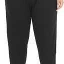 ZERDOCEAN Women's Plus Size Casual Yoga Joggers Comfy Loose Workout Lounge Pants with Pockets (Black)