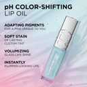 L'Oreal Paris Plump Ambition pH Hyaluron Lip Oil, Color Shifting Lip Tint with 24HR Hydration, Volumizing Shine and Lasting Color, 050 pH Lilac