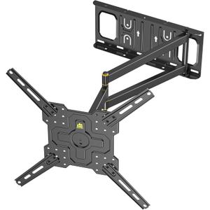 FORGING MOUNT Corner TV Mount with 25.6" Long Arm,Landscape to Portrait Full Motion TV Wall Mount Swivel Tilt Heavy Duty Wall Mount Bracket for 26-65 Screens, Load 77lbs,VESA 400x400mm, Fit 16" Stud