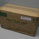 Baby Play Mat for Floor, Thick Foam 50x50 Playpen Mat for Toddlers Infant kids, Soft Coral Velvet for Tummy Time, Non-Slip Backing Safe for Crawling,Tatami Style (Grey)