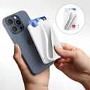 DOB SECHS Silicone Lip Holder with Card Holder Compatible with Lipstick Lip Glaze Phone Case Back Stick On Holder for iPhone and Android Smartphones Grey, Small