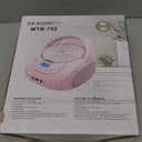 Portable CD Player Boombox with Bluetooth,FM Radio,USB MP3 Playback,AUX-in,Headphone Jack,CD-R/RW and MP3 CDs Compatible,Small CD Player for Home or Outdoor (Pink)