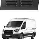 Aluminum Front Door Window Vents (Pair) for Ford Transit Van 2015-2026, Keeps Bugs Out Let Breeze in,Black