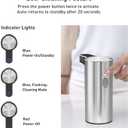 EKO Aroma Touchless Automatic Soap Dispenser for Kitchen and Bathroom, Liquid Hand Soap Dispenser, Water-Resistant and Rechargeable, 9 fl oz (Stainless)