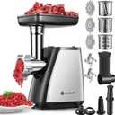 AAOBOSI Meat Grinder, 4-In-1 Meat Grinder Electric [2800W Max] with 3 Slice, Shred Blades,2 Blades,3 Plates,Sausage Stuffer,Kubbe Kit, for Home Kitchen Use, Stainless Steel