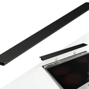 31.5" Slide-in Range Rear Filler Kit, Stove Gap Universal Trapezoidal filling strips, Cooktop Trim Kit Between Stove and Backsplash W10113901A for Whlrlpool & Most Brand (Black-31.5in)