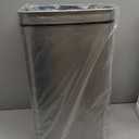 iTouchless 13 Gallon Patented Sensor Trash Can with Lid & Odor Filter, Original Inventor 50L Automatic Kitchen Garbage Bin, Fingerprint-Proof Stainless Steel, Pet-Proof Lock, Soft-Close, Silver